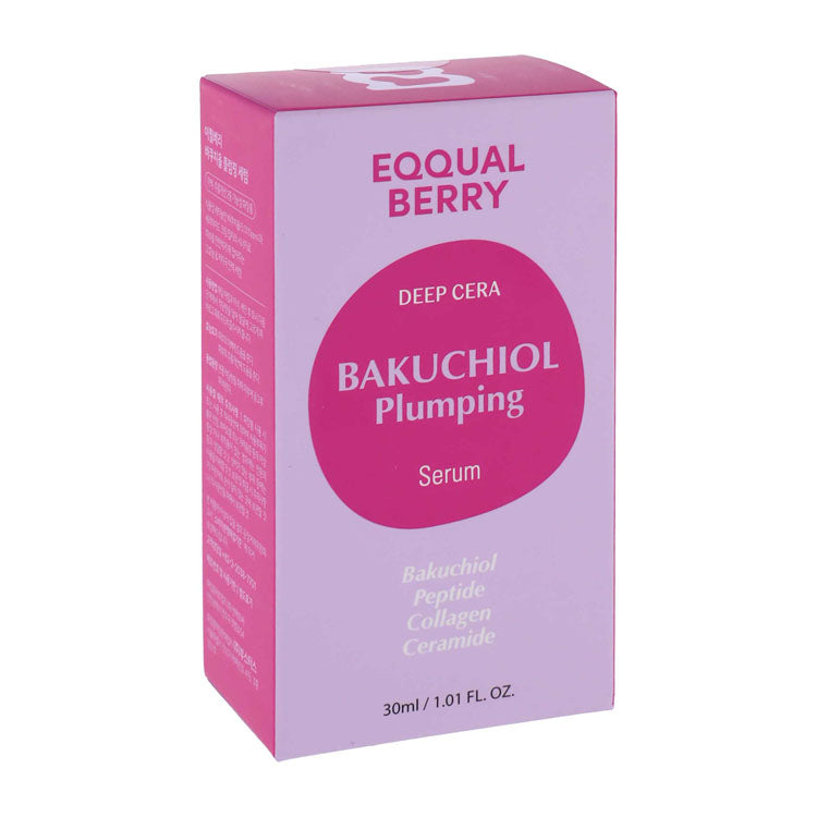 Eqqualberry Deep Cera Plumping Facial Serum with Bakuchiol, Peptide & Collagen