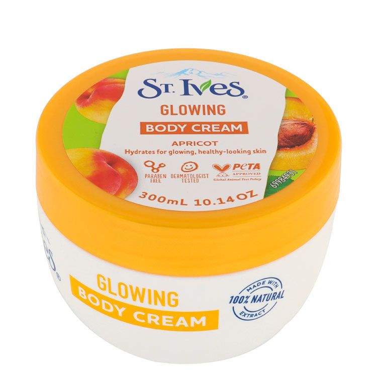 St. Ives Hypoallergenic Glowing Body Cream with Apricot Extract - parabens free, cruelty free