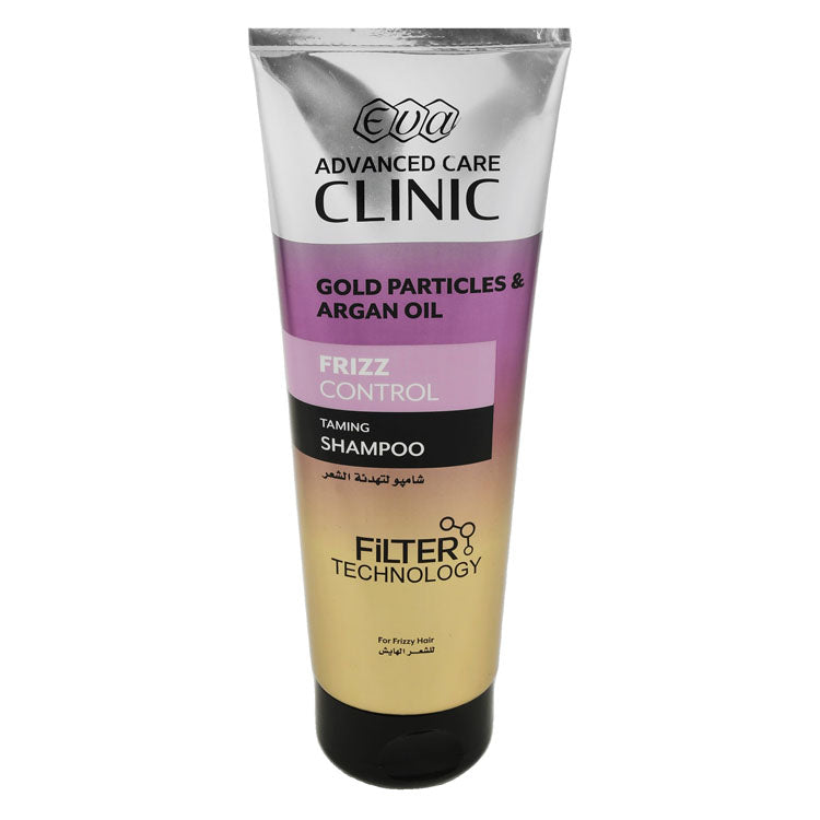 Eva Hair Clinic Gold Particles & Argan Oil Frizz Control Taming Shampoo for All Hair Types