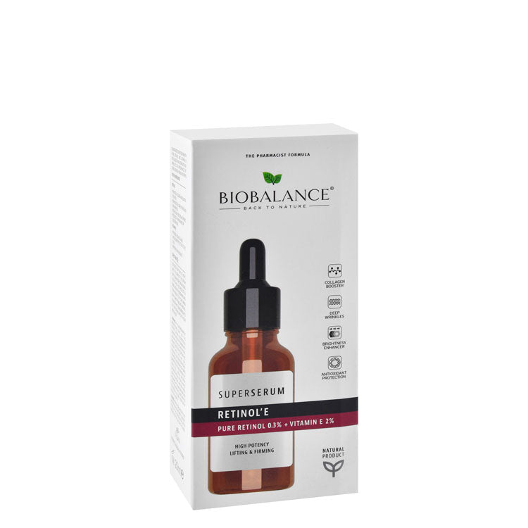 Bio Balance 0.3% Retinol & 2% Vitamin E Lifting, Firming & Anti-Wrinkle Face Serum - vegan
