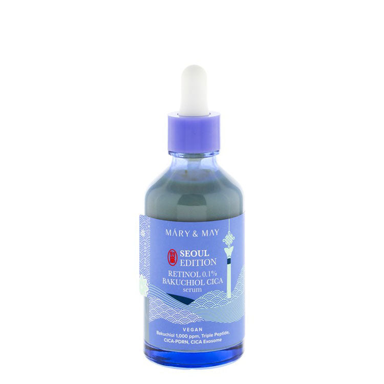 Mary & May Seoul Edition Face Serum with Bakuchiol, Triple Peptide & Retinol - vegan, fragrance free 80 ml