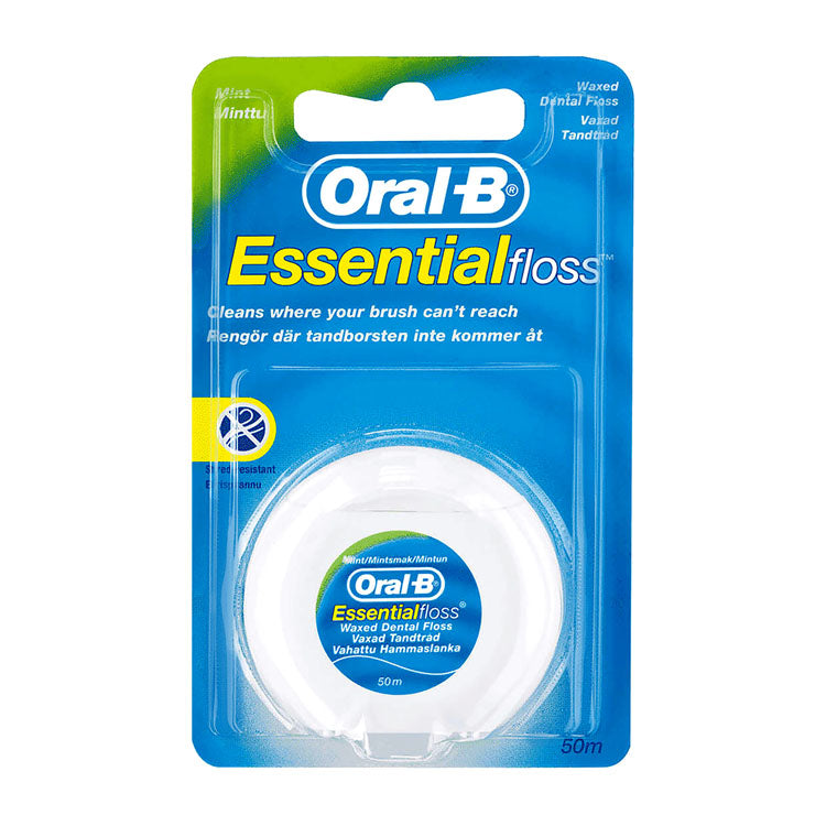 خيط تنظيف الأسنان أورال-بي إسينشال ٥٠ متر بنكهة النعناع