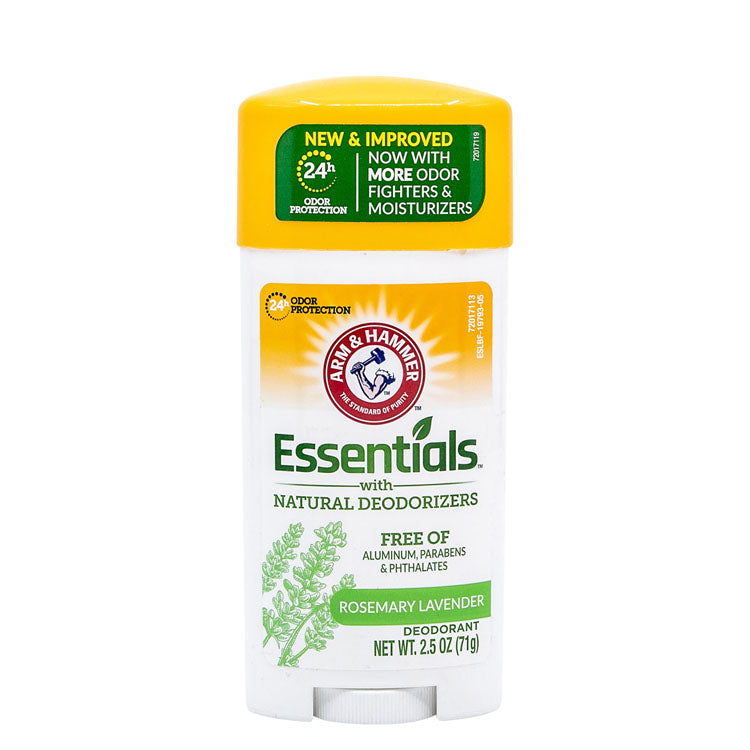 Arm & Hammer Essentials 24H Deodorant Stick Rosemary & Lavender Scent - aluminum free, parabens free, phthalates free