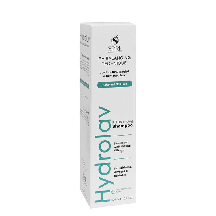 Spire Hydrolav PH Balancing Shampoo with Natural Oils for Dry, Damaged & Tangled Hair - SLS free, silicone free 200 ml