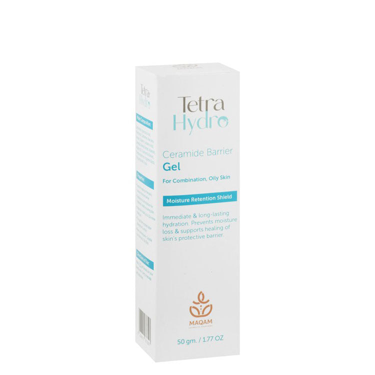 Tetra Hydro Moistening, Hydrating & Healing Barrier Facial Gel with Ceramide for Combination & Oily Skin - parabens free, non comedogenic 50 ml