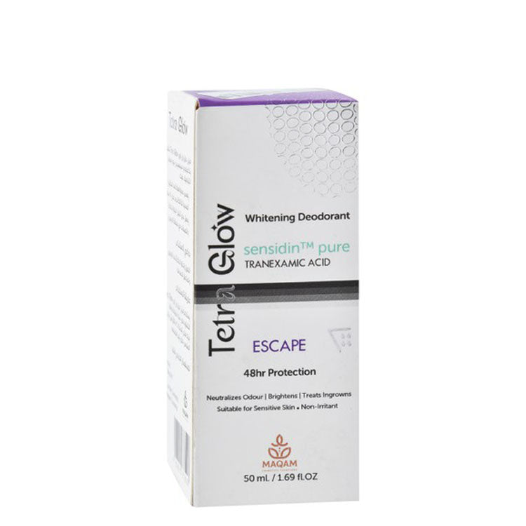 Tetra Glow Escape 48H Protecting, Brightening & Whitening Roll-On Deodorant with Tranexamic Acid 50 ml