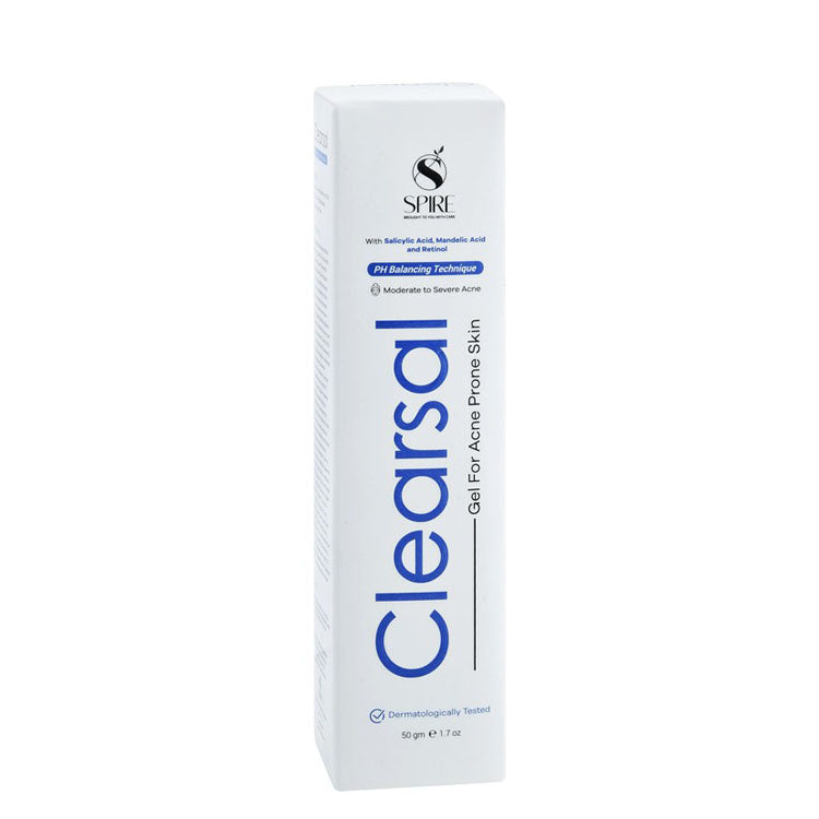 Spire Clearsal pH Balancing Facial Gel with Salicylic Acid Mandelic Acid & Retinol for Acne-Prone Skin 50 gr
