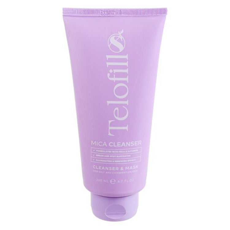 Telofill Illuminating & Renewing Facial Mica Cleanser & Mask with Glycerin for Oily & Combination Skin 200 ml