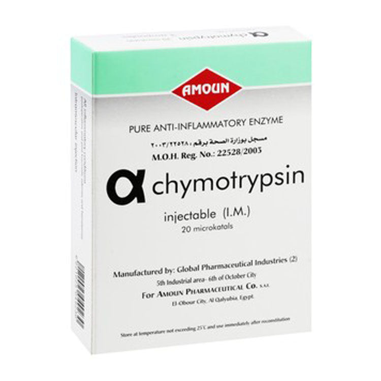 Alpha Chymotrypsin Anti-Inflammatory Enzyme Solution Ampoules for IM Injection