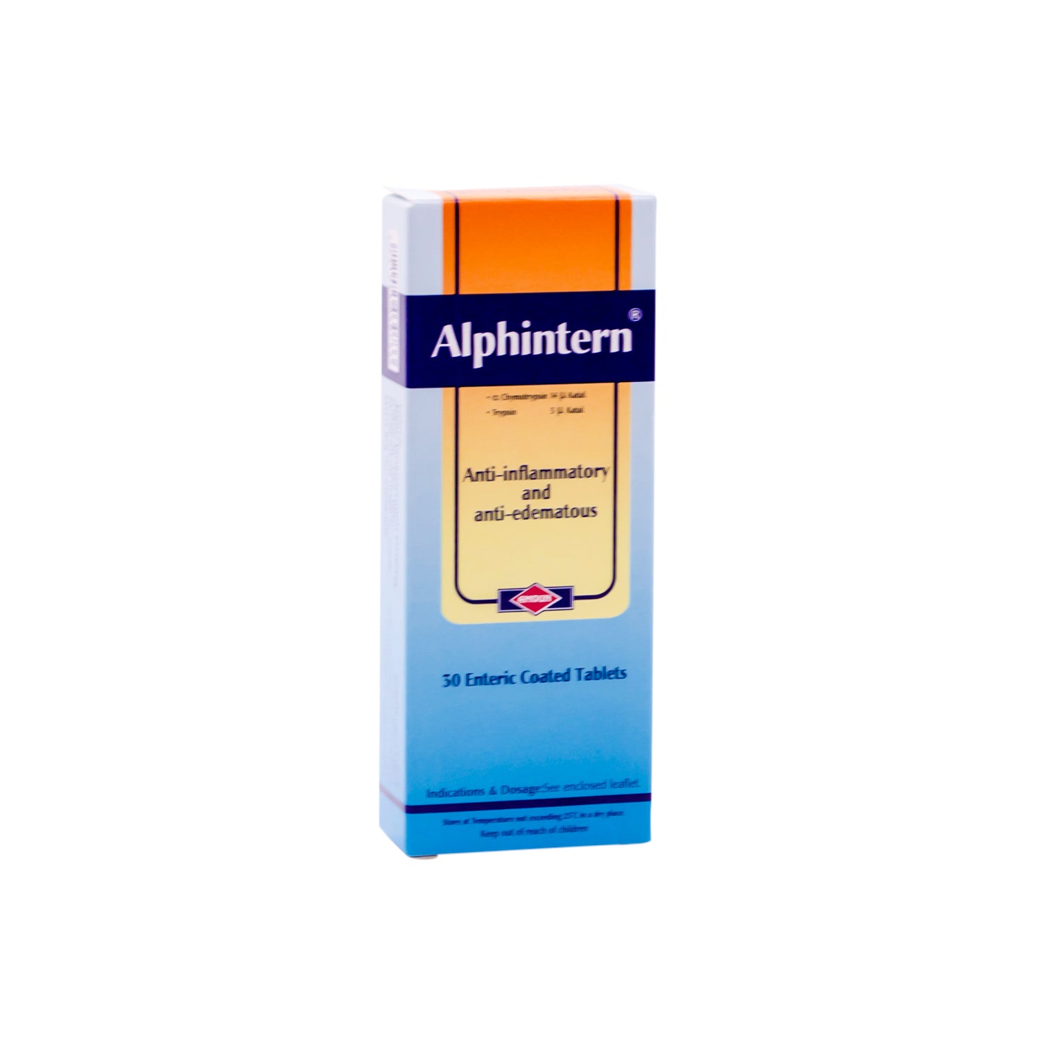 ألفينترن 12 ملغ مزيج من التربسين والكيموتريبسين مضاد للالتهابات ومضاد للوذمة