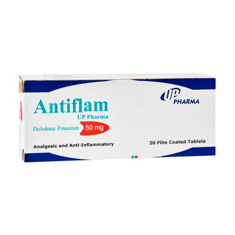 Antiflam 50mg Diclofenac Potassium Analgesic & Anti-Inflammatory 20 tablets