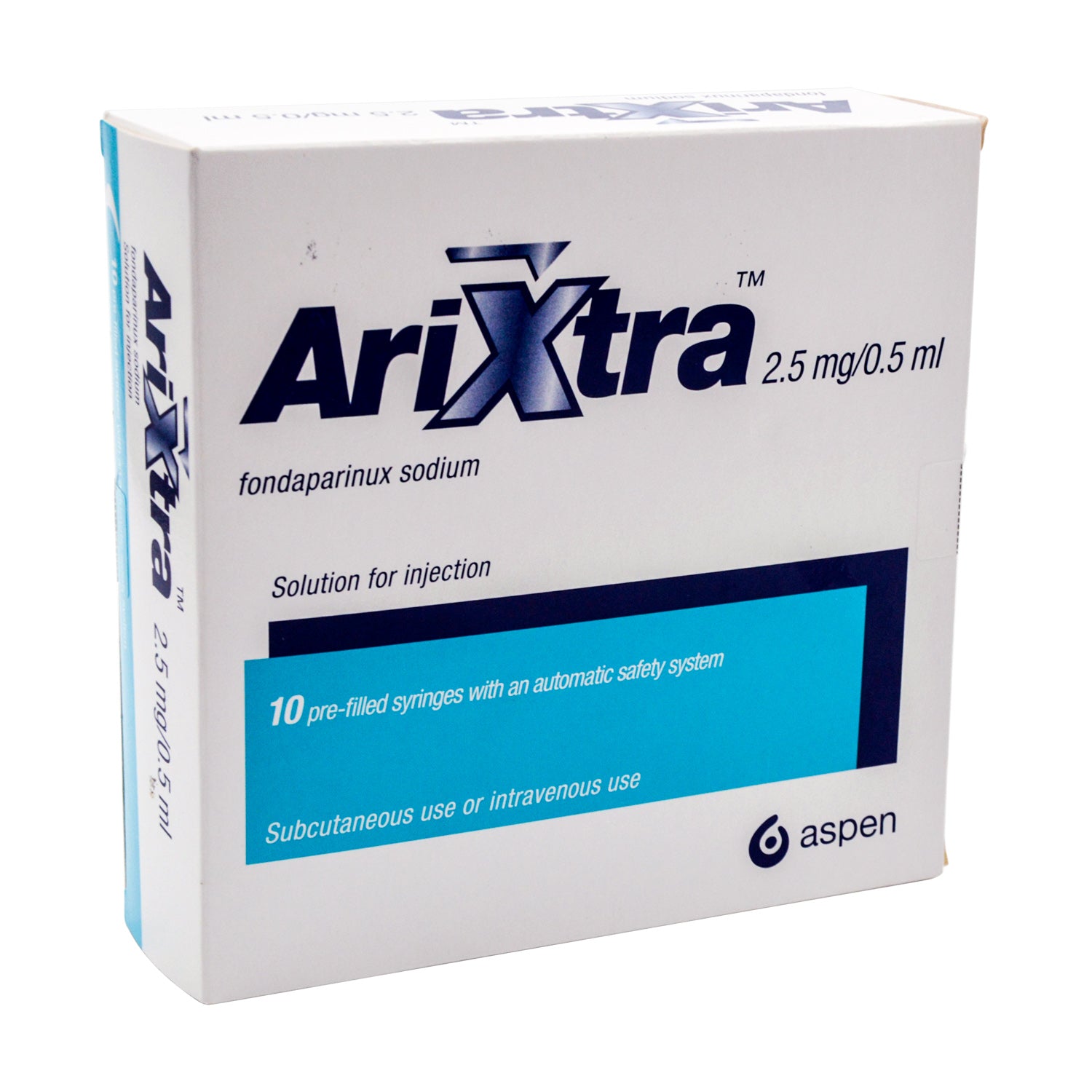 محاقن أريكسرا المعبأة مسبقًا من فوندابارينوكس الصوديوم بتركيز 2.5 ملغ/0.5 مل للاستخدام تحت الجلد أو عن طريق الوريد