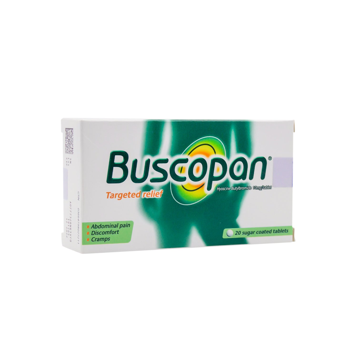 Buscopan 10mg Hyoscine Butylbromide for Abdominal Pain, Discomfort & Cramps Relief