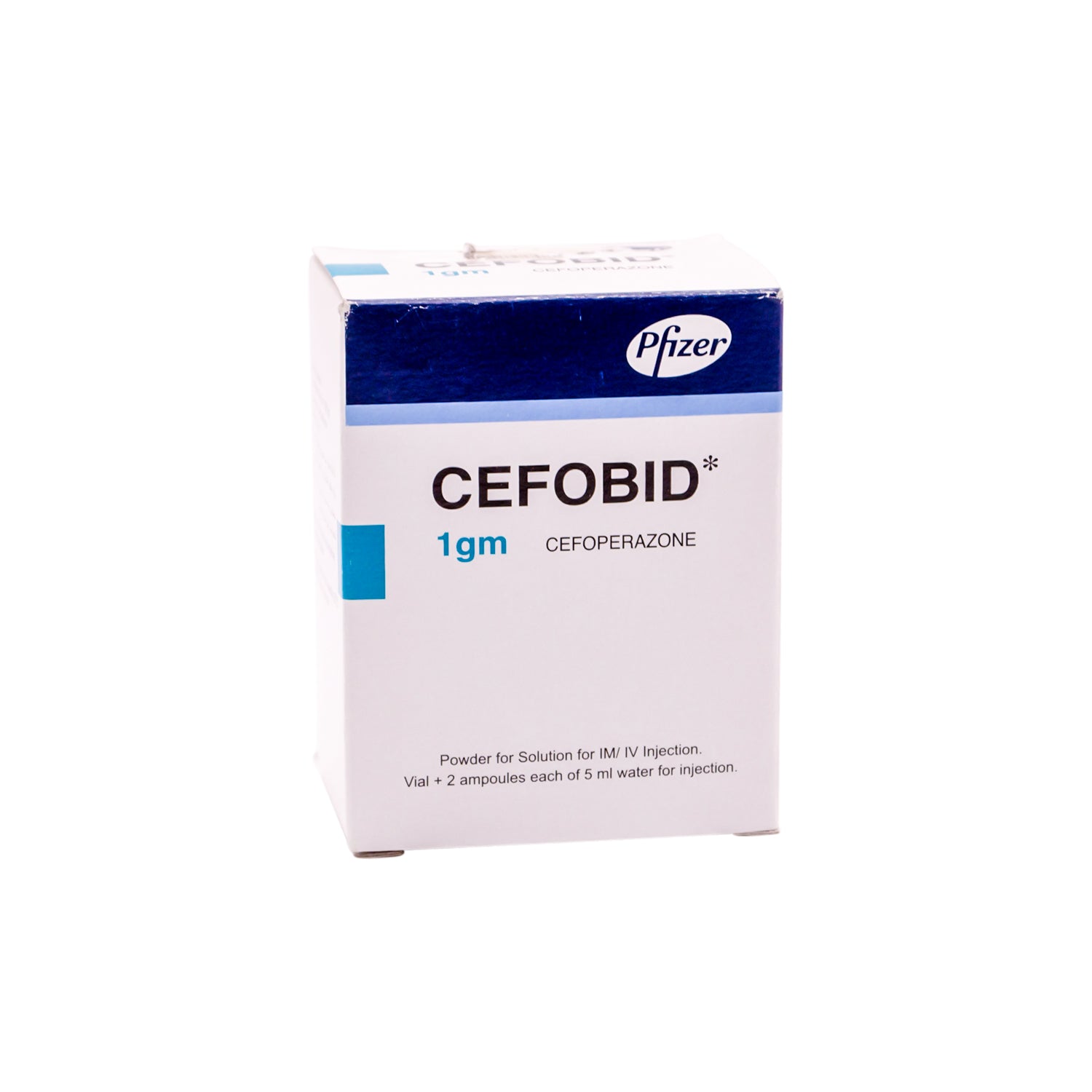 Cefobid 1g Cefoperazone Powder for Intravenous & Intramuscular Injection
