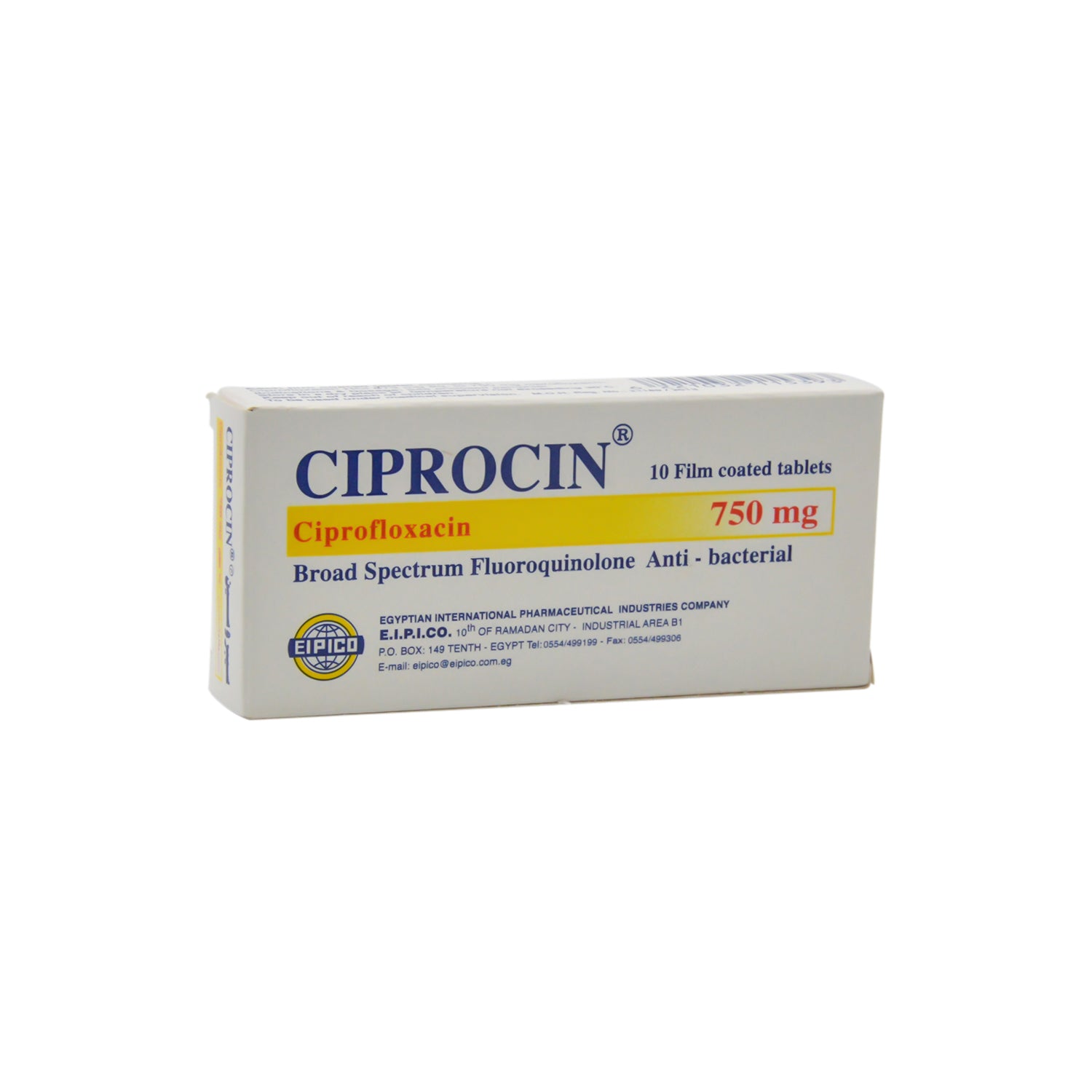 سيبروسين 750 ملغ، سيبروفلوكساسين، فلوروكينولون واسع الطيف