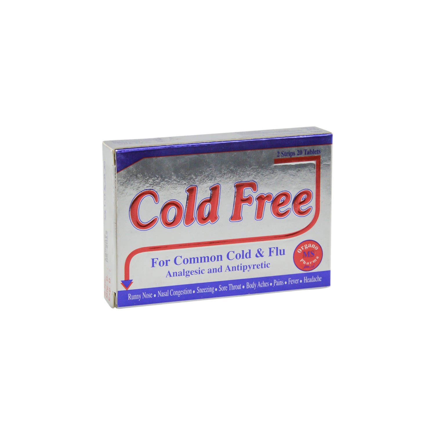 مسكن وخافض للحرارة لعلاج احتقان الأنف، والتهاب الحلق، وآلام الجسم، والصداع، بدون أعراض البرد.