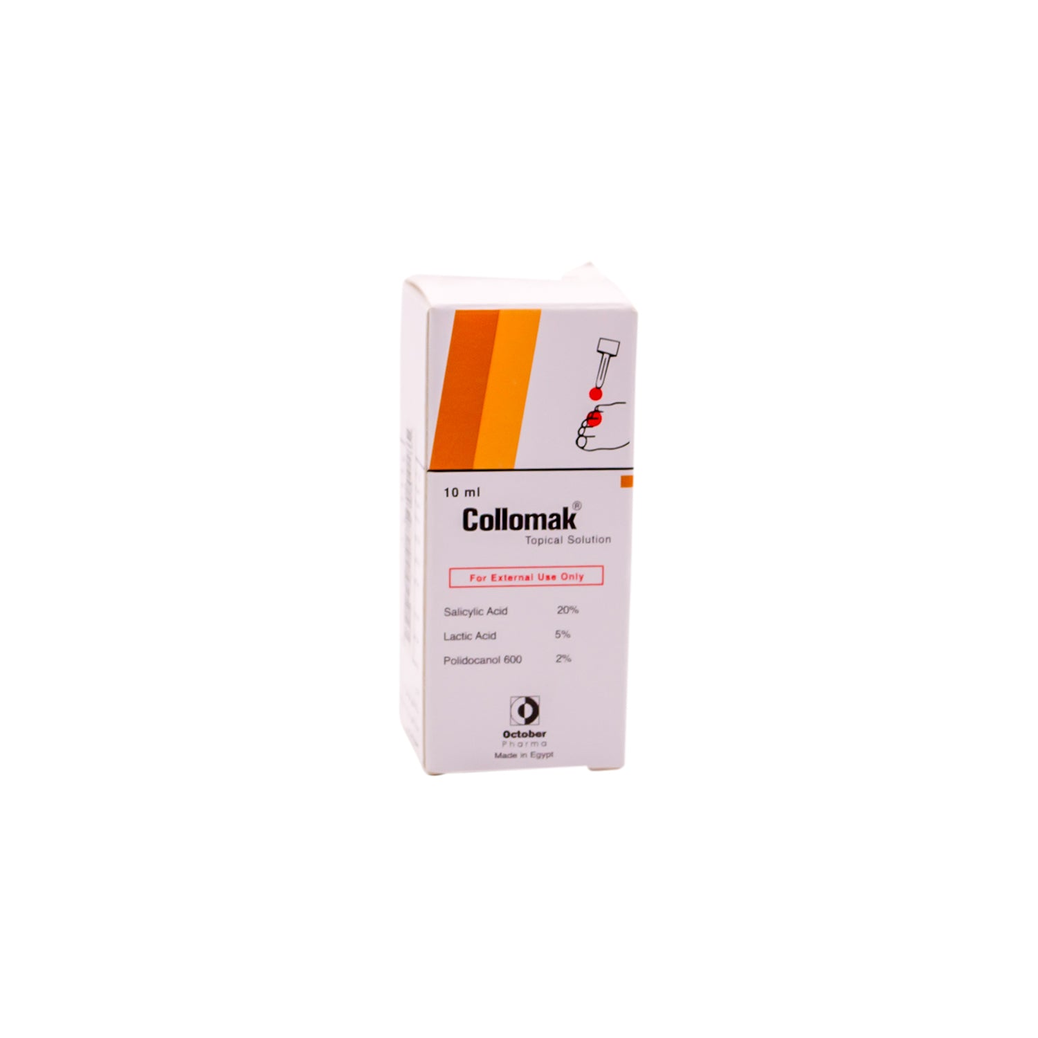 Collomak Topical Solution with Salicylic Acid, Lactic Acid & Polidocanol