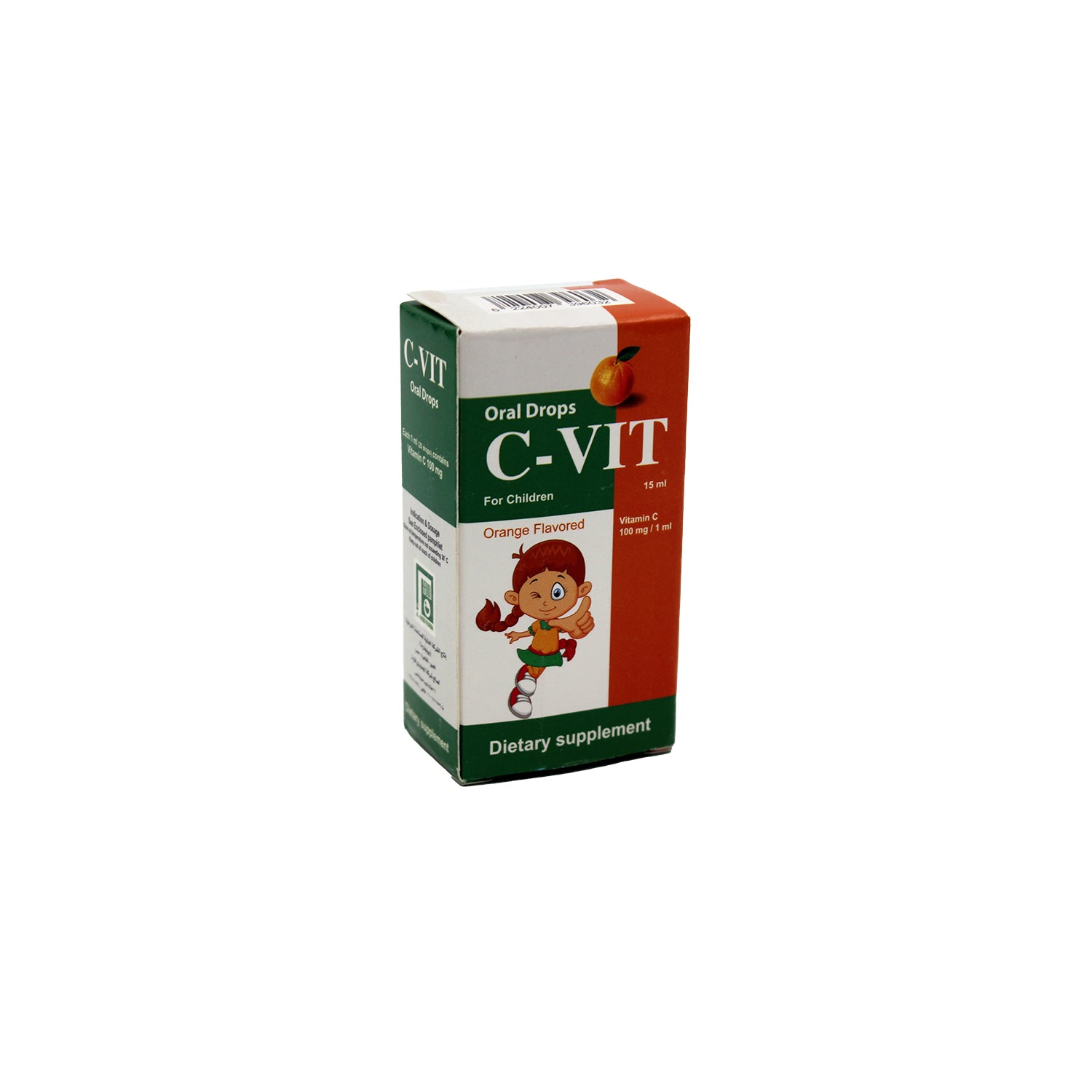 C-VIT 100mg/1ml Vitamin C Supplement Drops Orange Flavor for Children