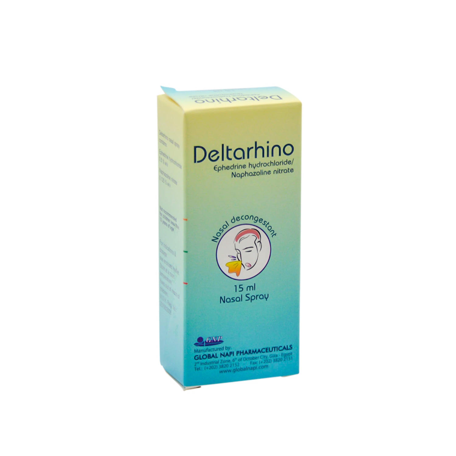 Deltarhino Ephedrine HCL & Naphazoline Nitrate Nasal Decongestant Spray