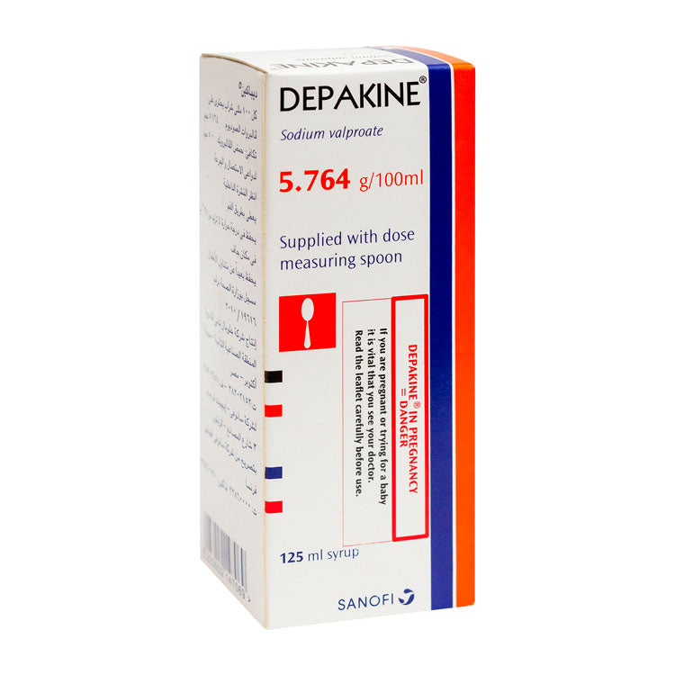 Depakine 5.764g/100ml Sodium Valproate Syrup