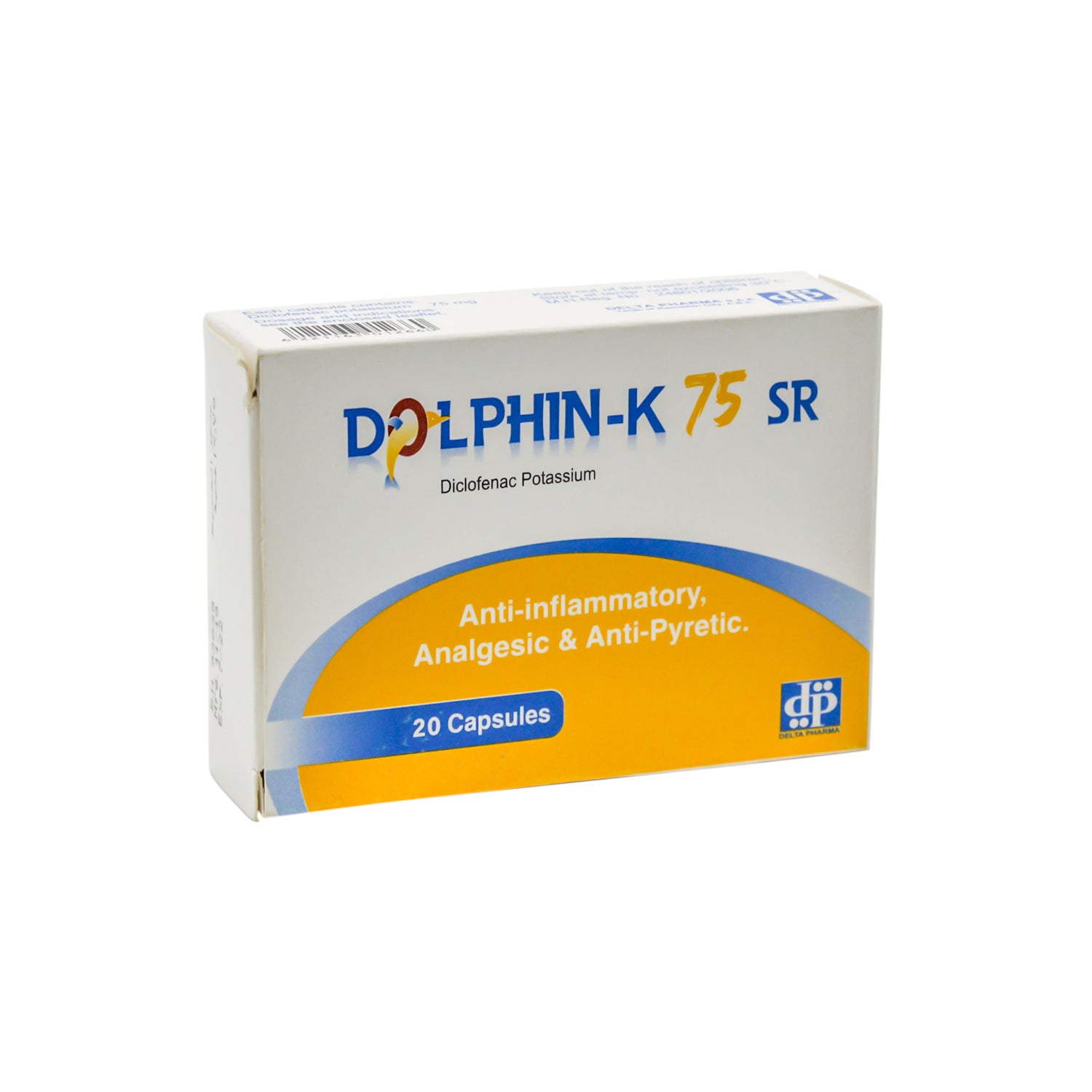 دولفين-كيه إس آر ٧٥ ملغ ديكلوفيناك بوتاسيوم مضاد للالتهابات، مسكن للألم وخافض للحرارة