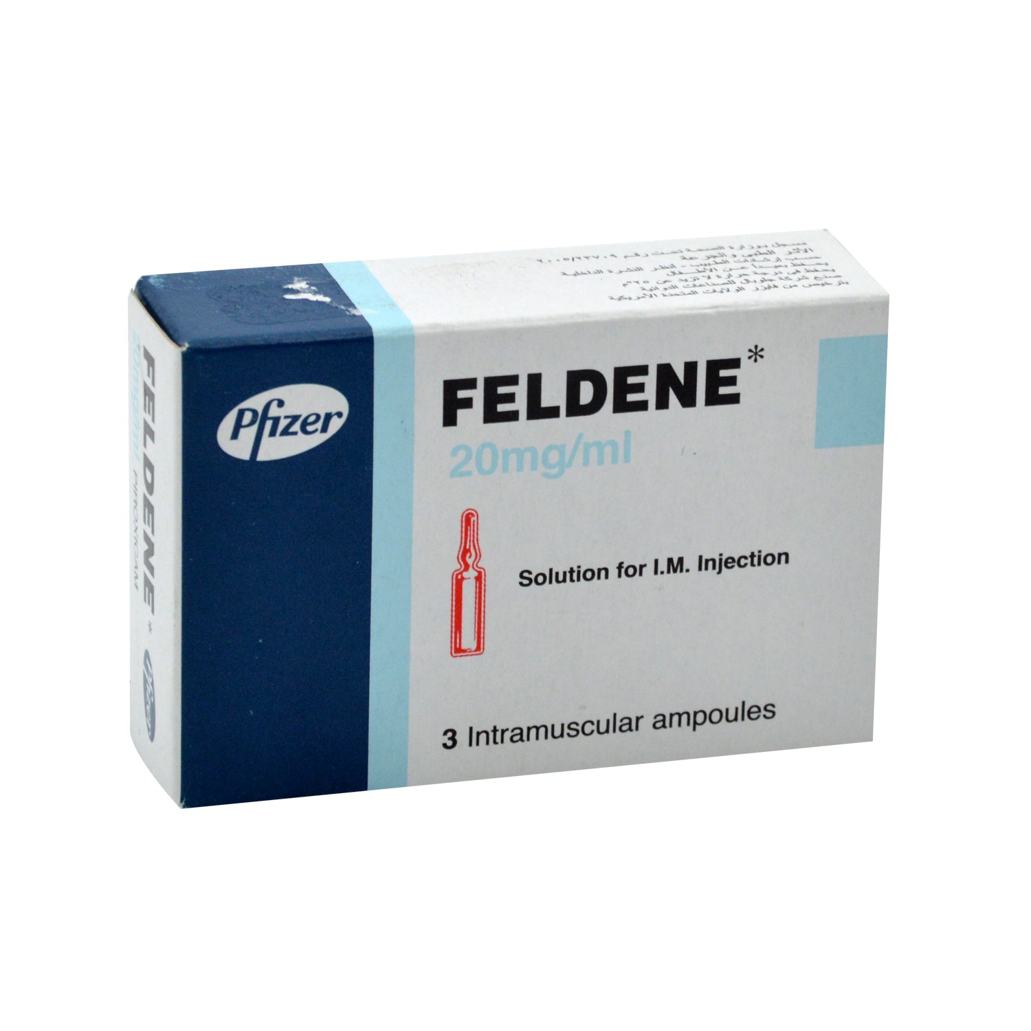 Feldene 20mg/ml Piroxicam Solution Ampoules for Intramuscular Injection
