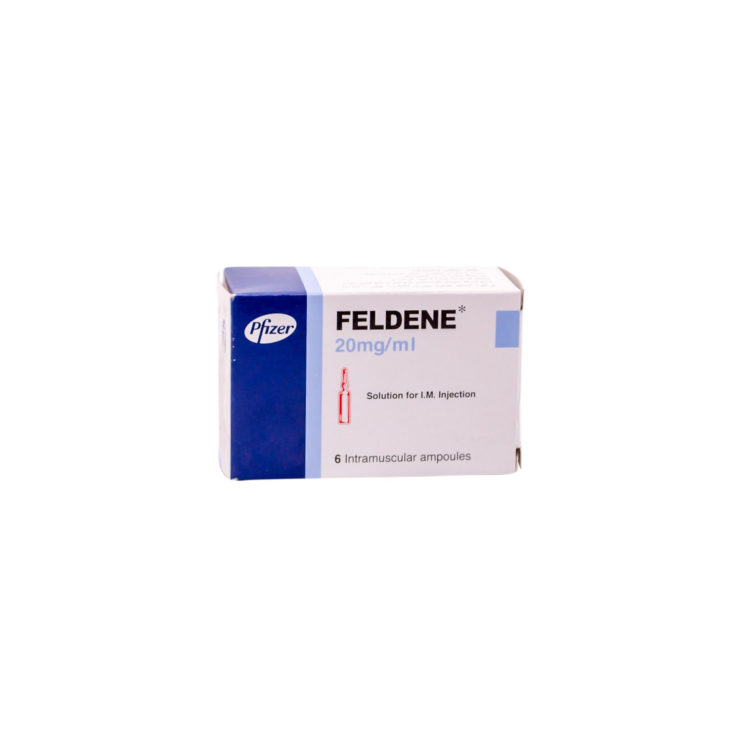 Feldene 20mg Piroxicam Solution Ampoules for Intramuscular Injection