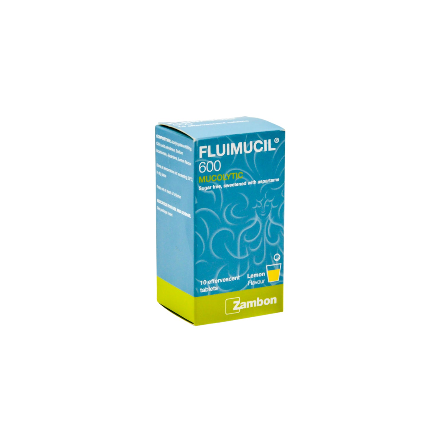 أقراص فلويموسيل 600 ملغ أسيتيل سيستئين فوارة مذيبة للبلغم بنكهة الليمون مع الأسبارتام - خالية من السكر