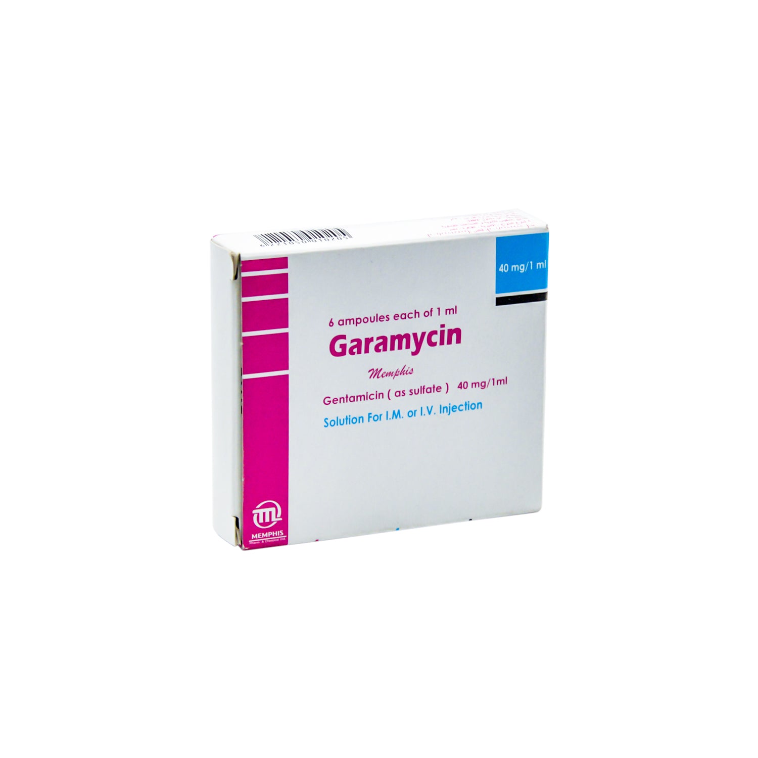 Garamycin 40mg Gentamicin Solution for Intramuscular & Intravenous Injection