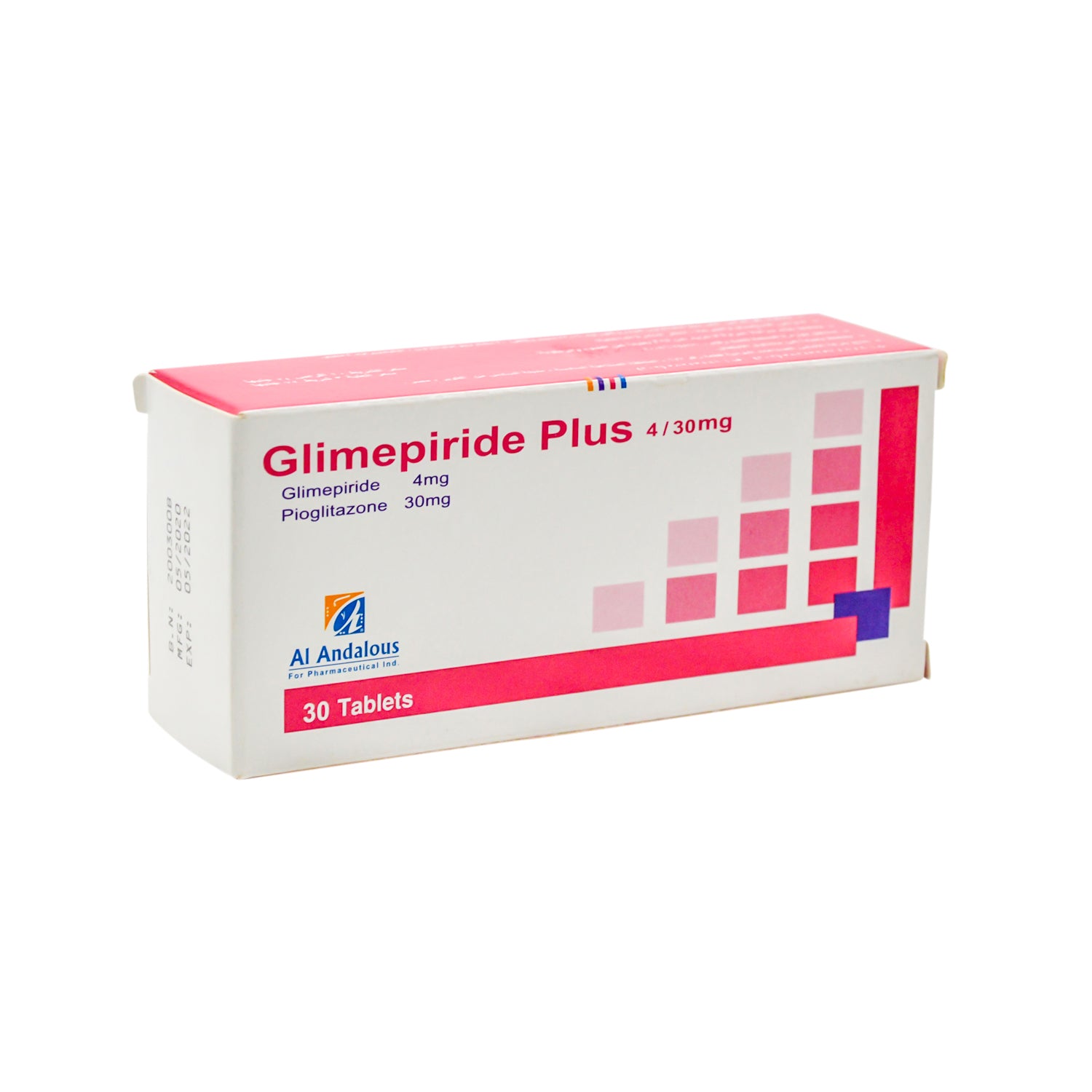 Glimepiride Plus Pioglitazone 4mg glimepiride & 30mg Pioglitazone