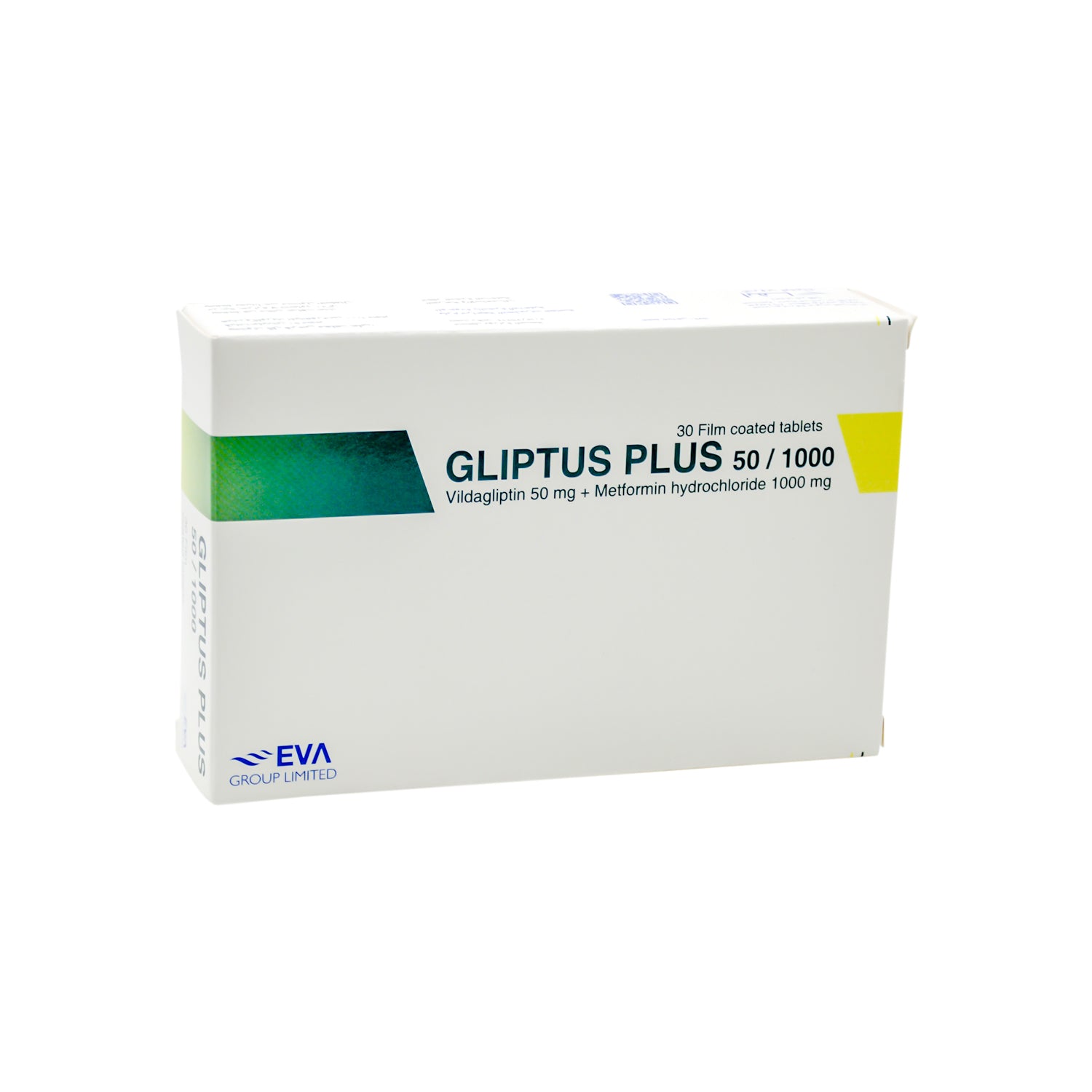 Gliptus Plus 50mg Vildagliptin & 1000mg Metformin Hydrochloride