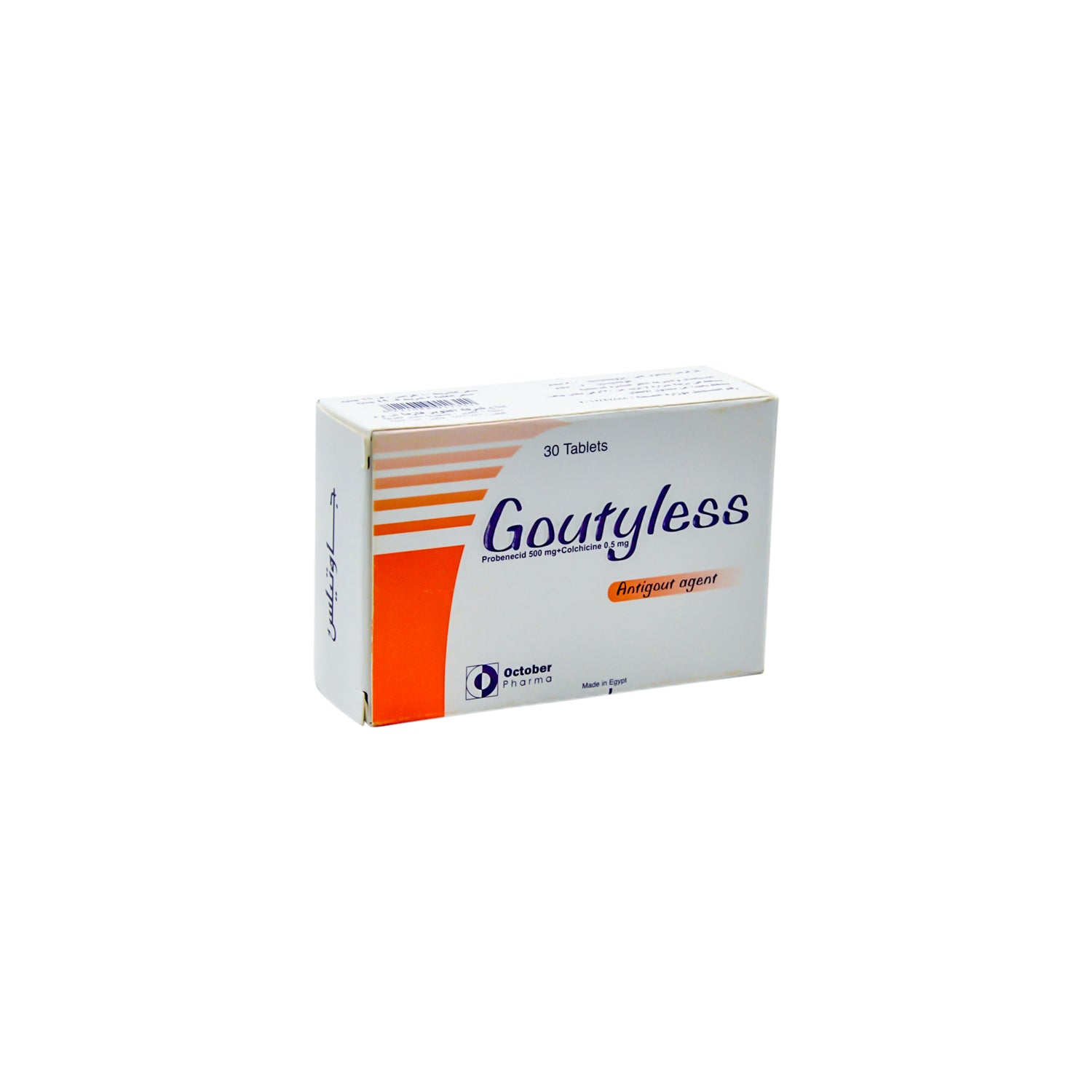 Goutyless 500mg Probenecid & 0.5mg Colchicine Anti-Gout Agent