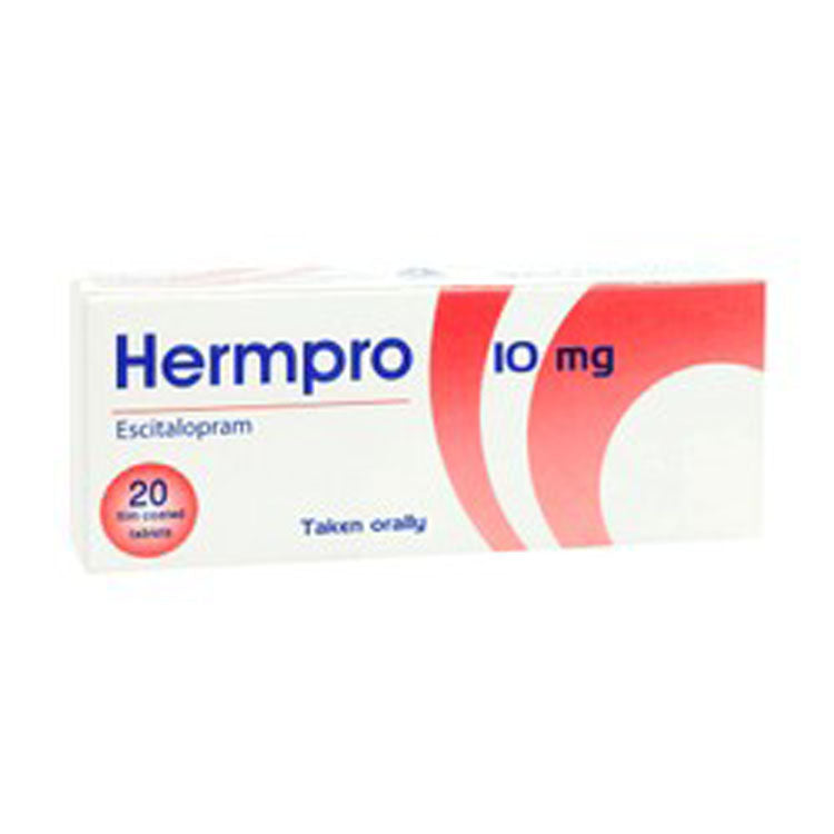 Hermpro 10mg Escitalopram 20 tablets