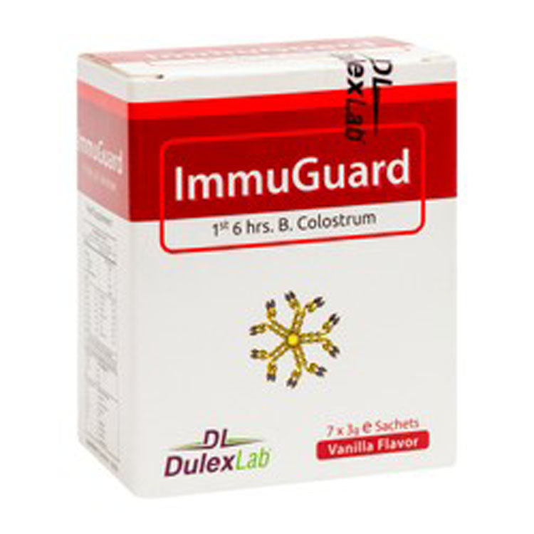 ImmuGuard Bovine Colostrum Powder Supplement Vanilla Flavor 7 x 3 gr
