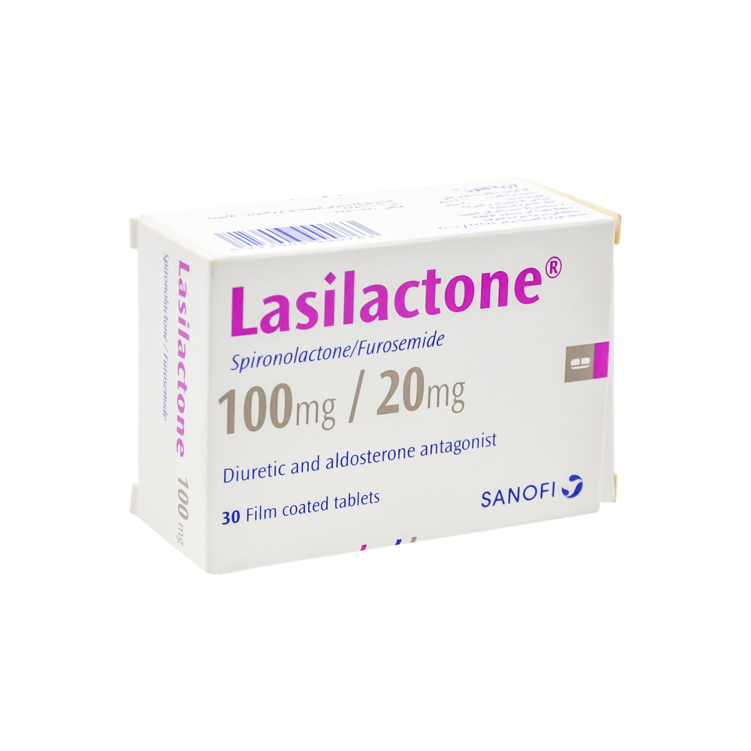 Lasilactone 100mg Spironolactone & 20mg Furosemide Diuretic & Aldosterone Antagonist