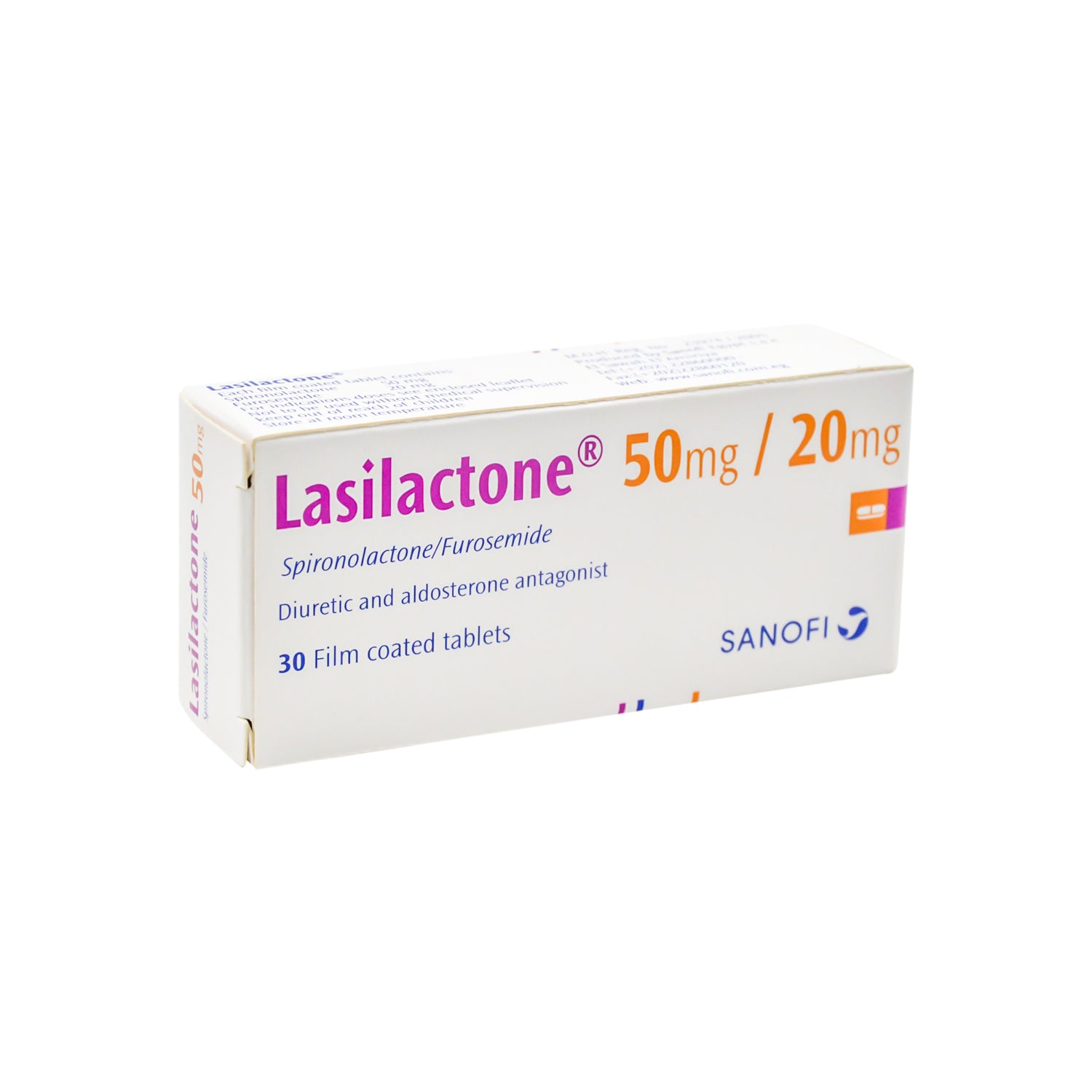 Lasilactone 50mg Spironolactone & 20mg Furosemide Diuretic & Aldosterone Antagonist