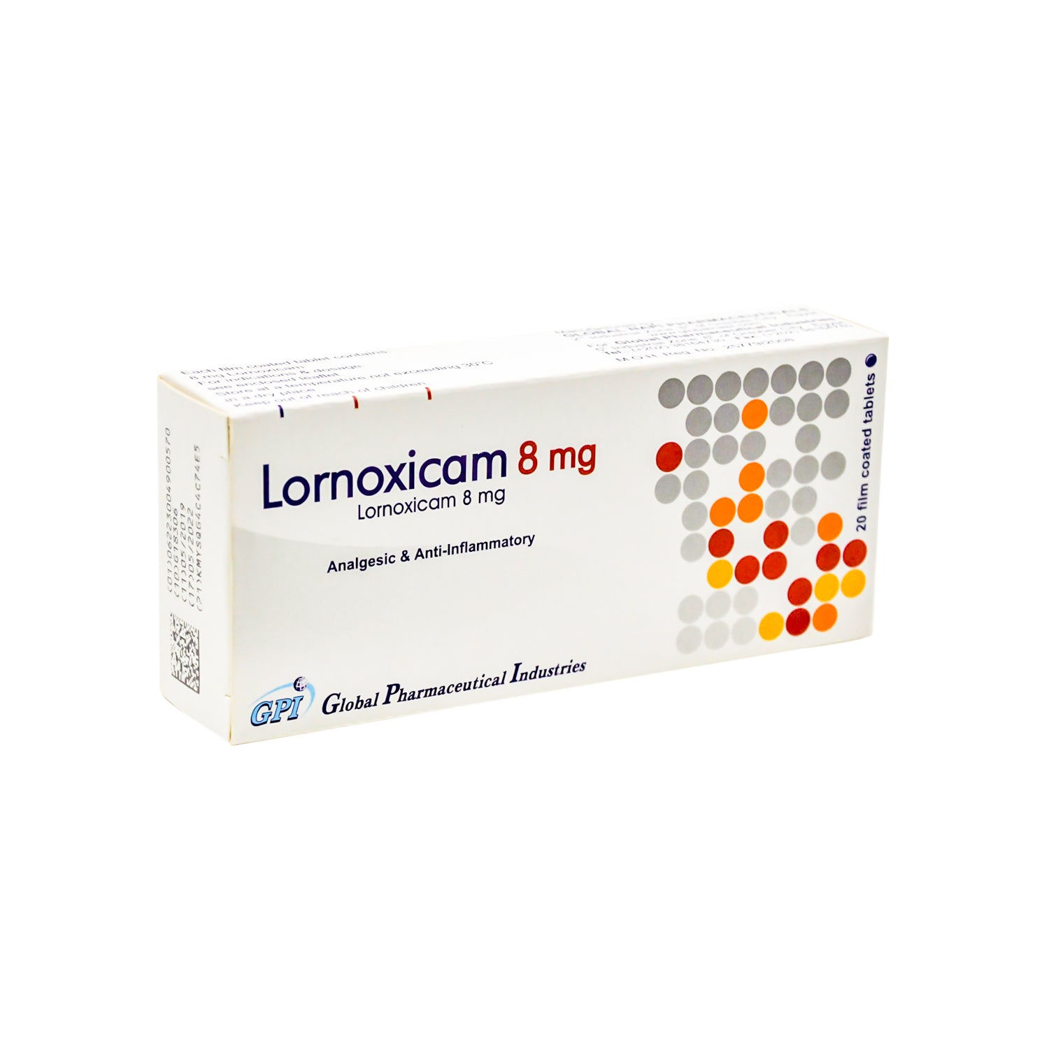 Lornoxicam 8mg Anti-Inflammatory & Analgesic