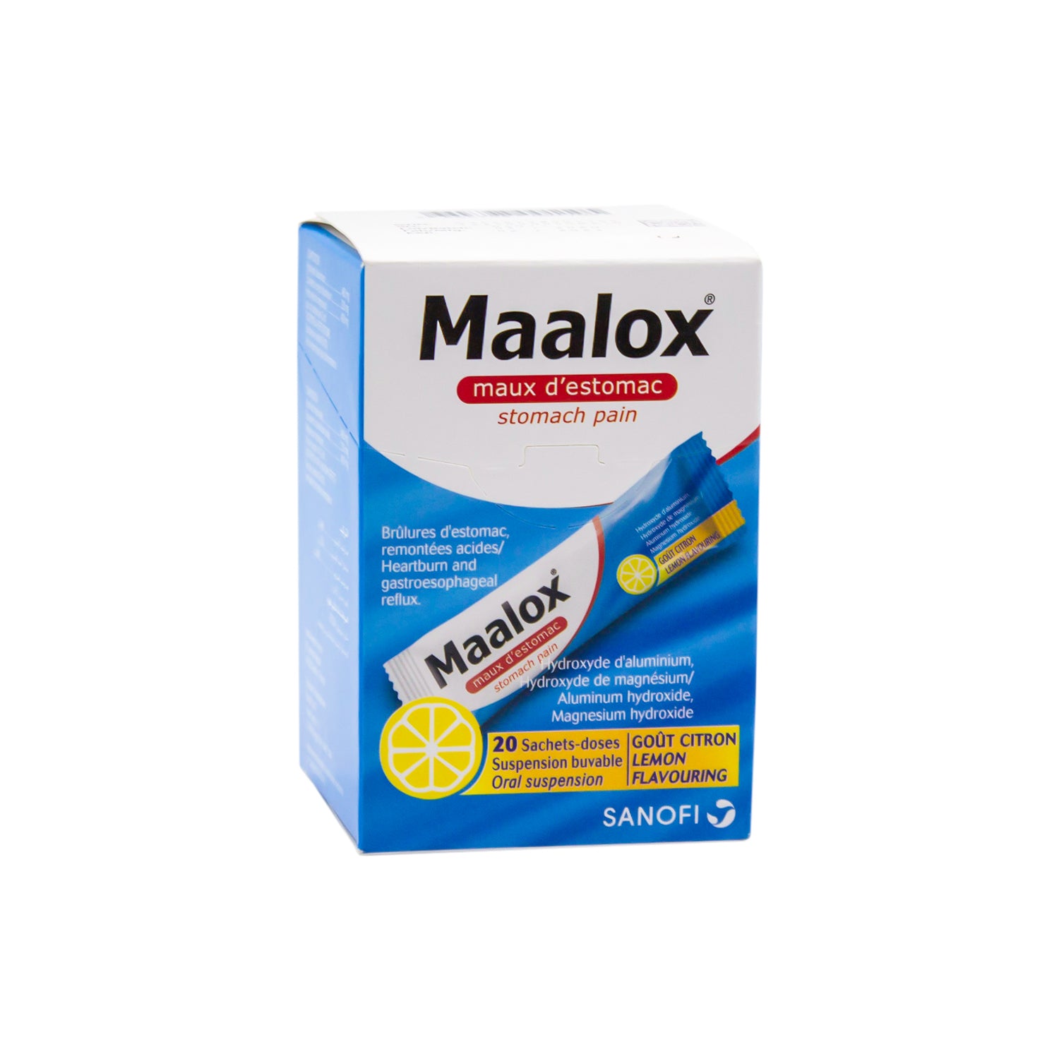 مالوكس، شراب معلق فموي مضاد للحموضة بنكهة الليمون