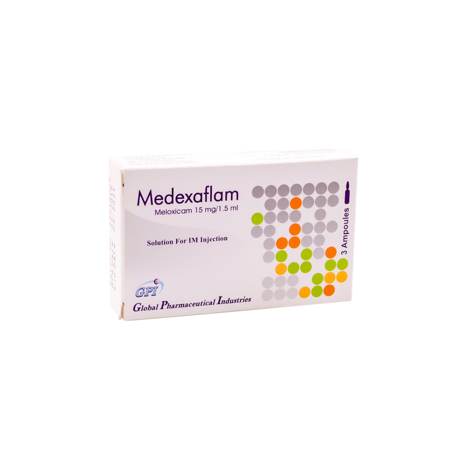 Medexaflam 15mg/1.5ml Meloxicam Solution Ampoules for Intramuscular Injection