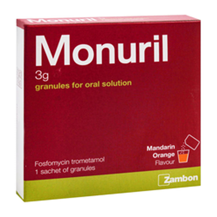 Monuril 3g Fosfomycin Trometamol Oral Solution Granules Mandarin Orange Flavor