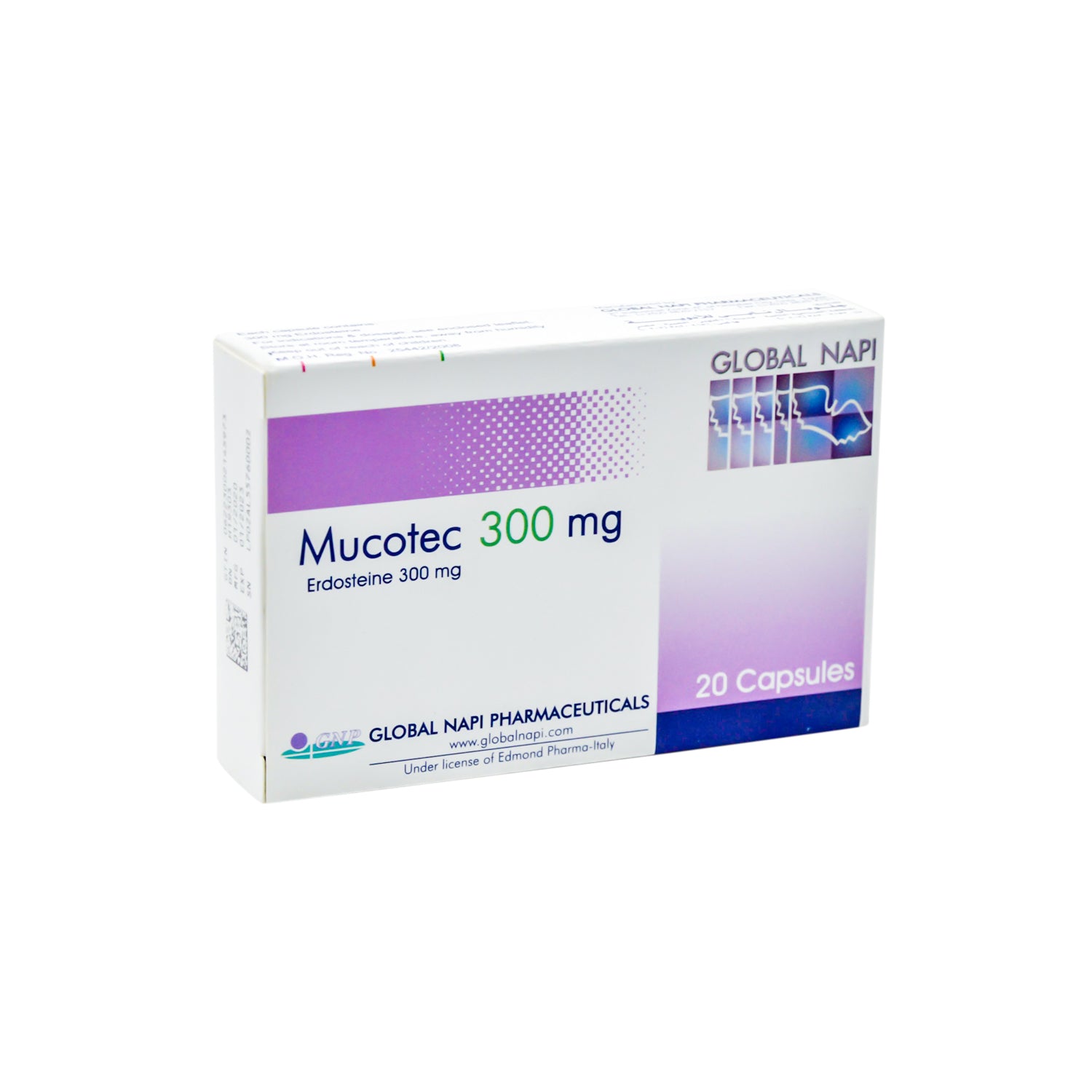 موكوتك 300 ملغ إردوستين عامل مذيب للبلغم