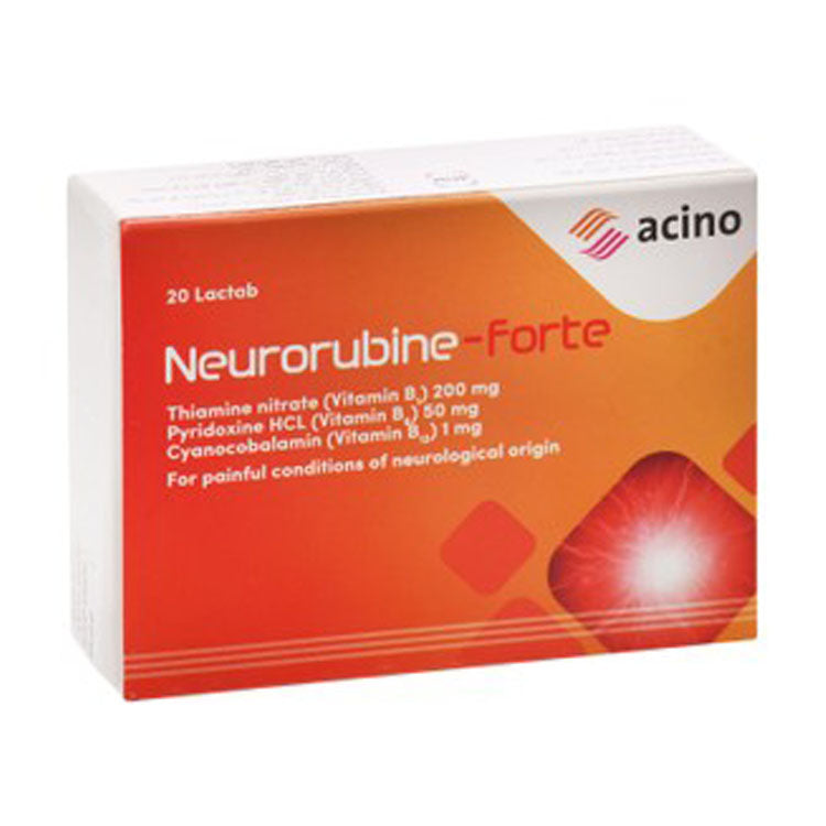Neurorubine-Forte 200mg Thiamine Nitrate, 50mg Pyridoxine Hydrochloride & 1mg Cyanocobalamin
