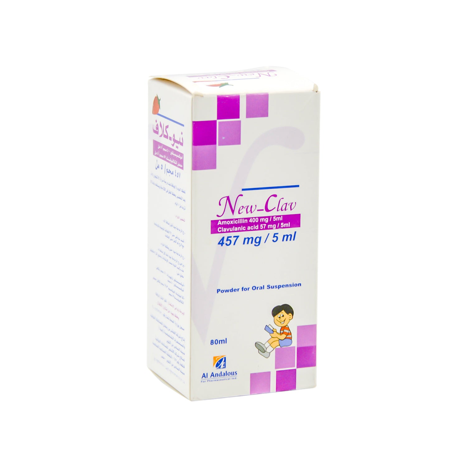 New-Clav 457mg/5ml Amoxicillin & Clavulanic Acid Oral Suspension Powder