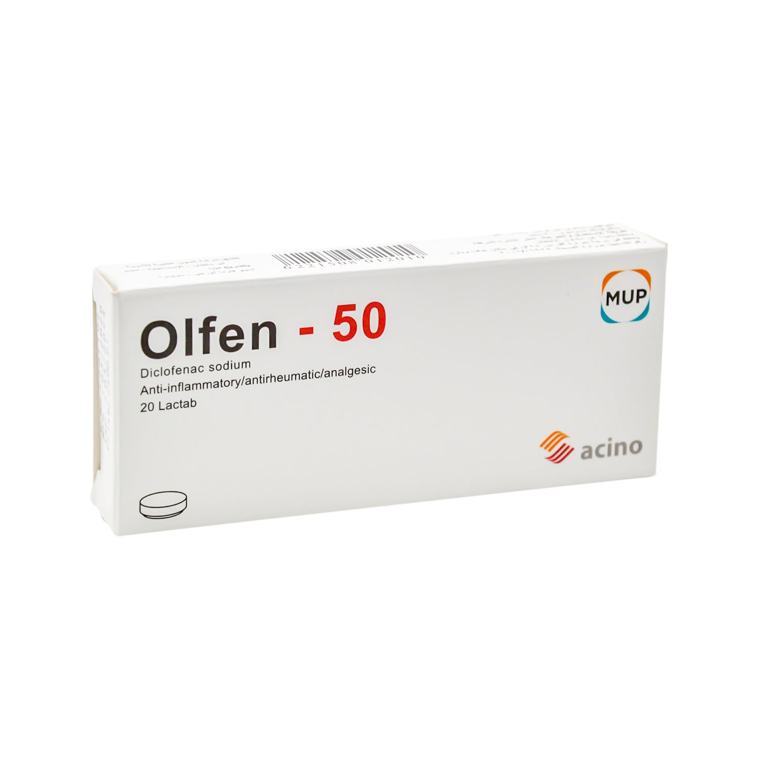 أولفين ٥٠ ملغ ديكلوفيناك الصوديوم مضاد للالتهابات، ومضاد للروماتيزم، ومسكن للألم