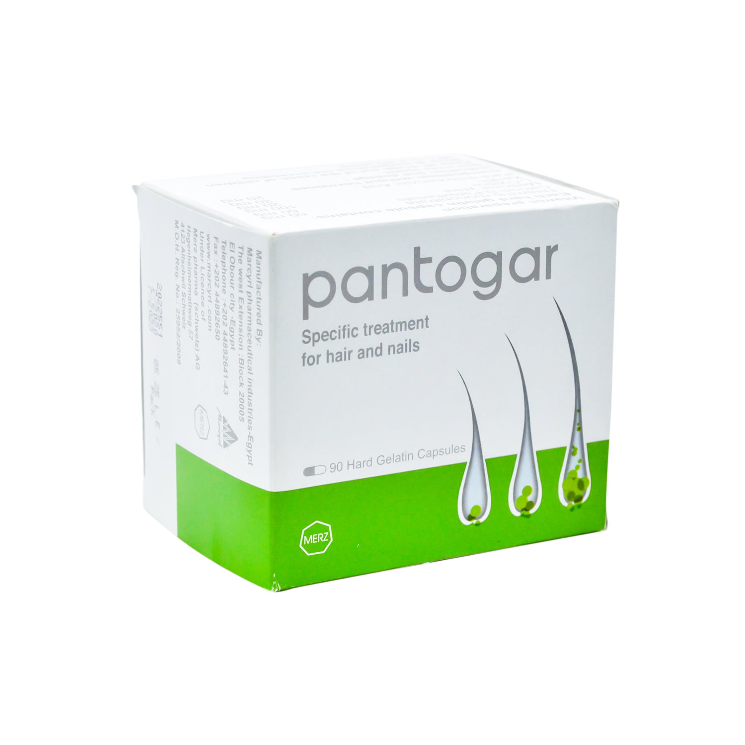 مكمل غذائي لدعم صحة الشعر والأظافر، يحتوي على 60 ملغ من بانتوثينات الكالسيوم و220 ملغ من إل-سيستين