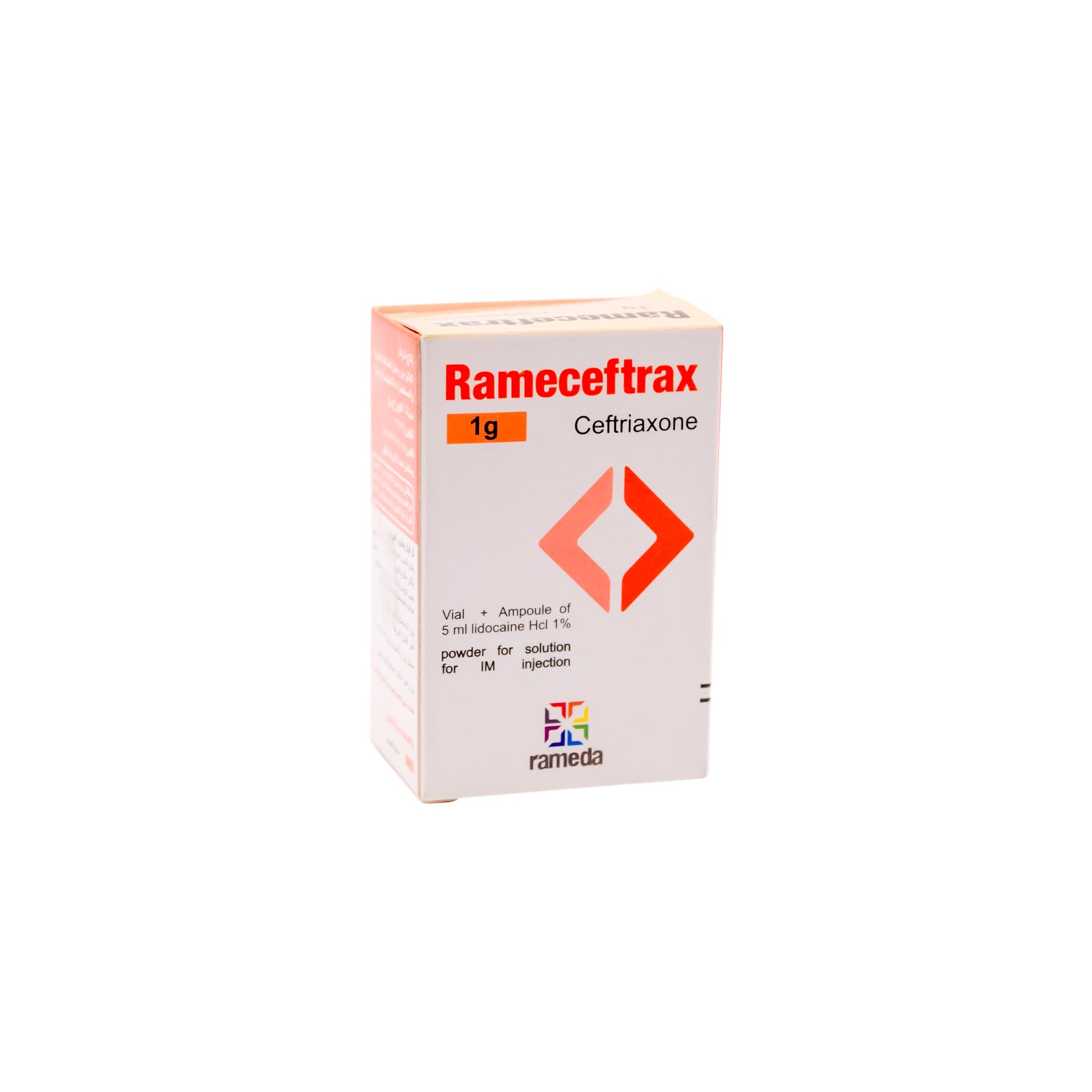 Rameceftrax 1g Ceftriaxone Vial & Lidocaine Hydrochloride Ampoule for Intramuscular Injection