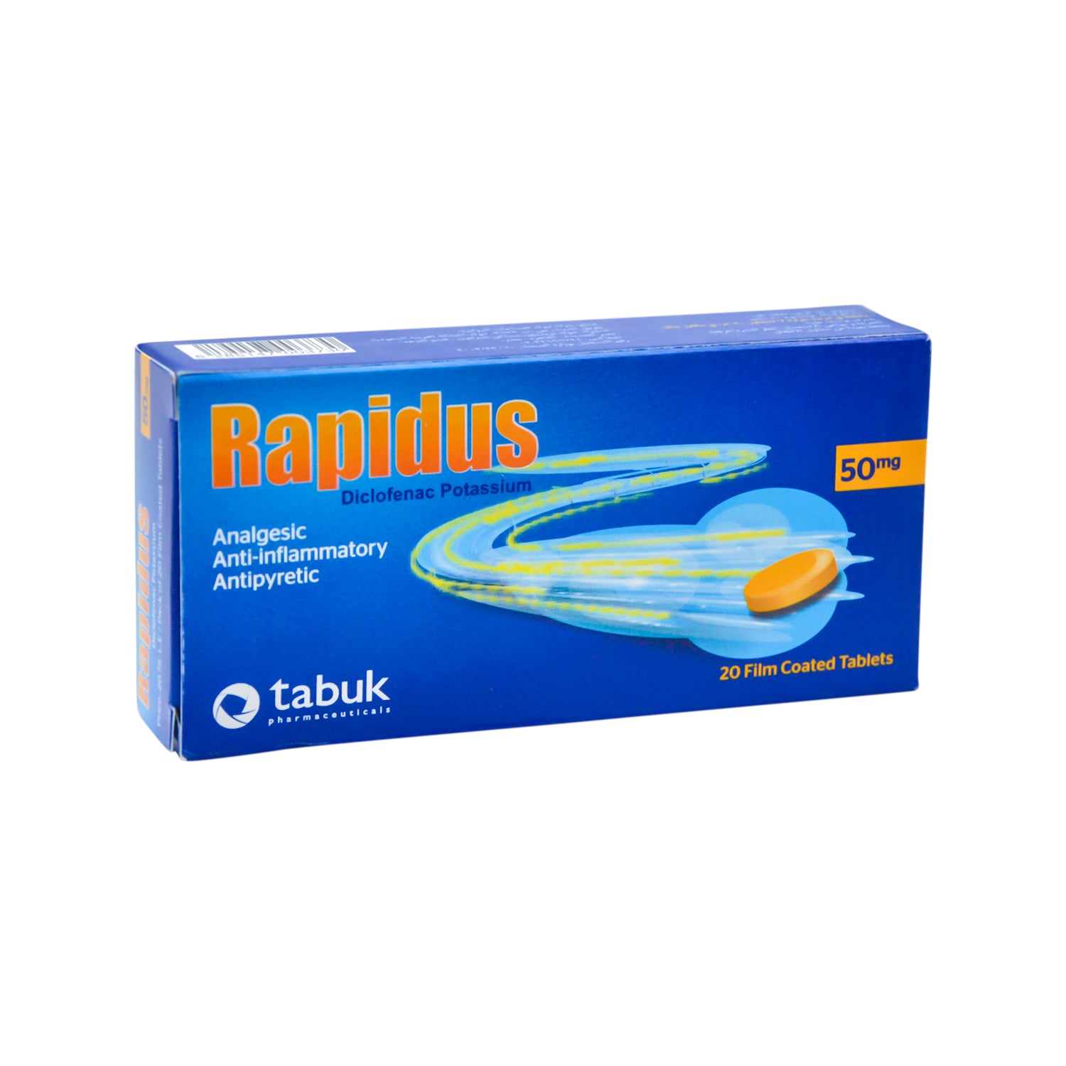 Rapidus 50mg Diclofenac Potassium Anti-Inflammatory, Analgesic & Antipyretic