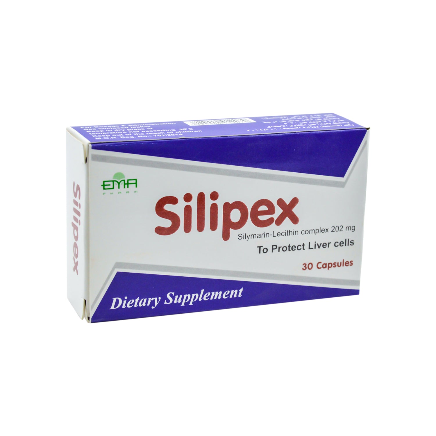 Silipex 202mg Silymarin-Lecithin Complex Liver Support Supplement