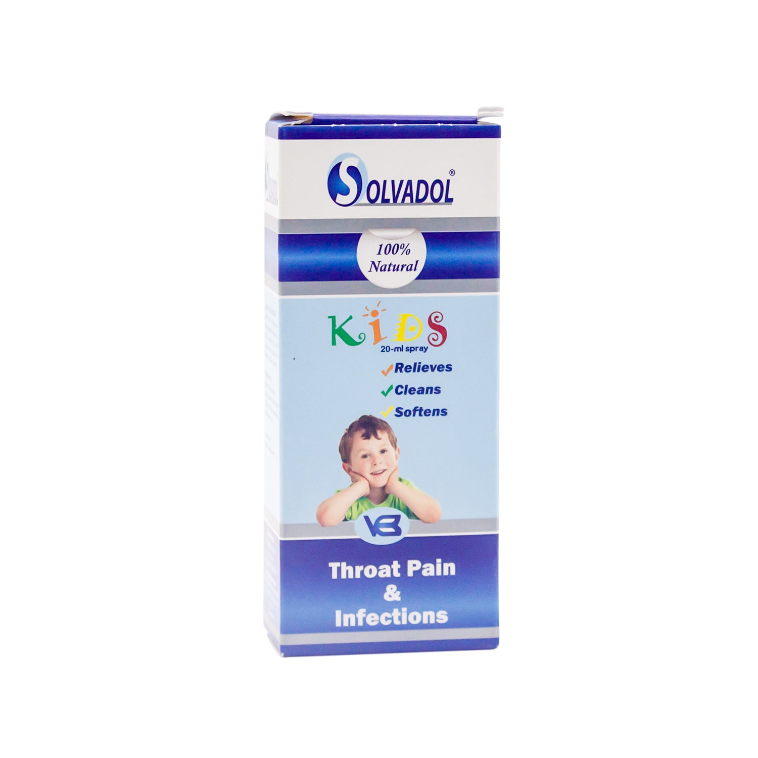 Solvadol Kids Cleansing & Relieving Spray for Sore Throat & Infection (3+ Years)