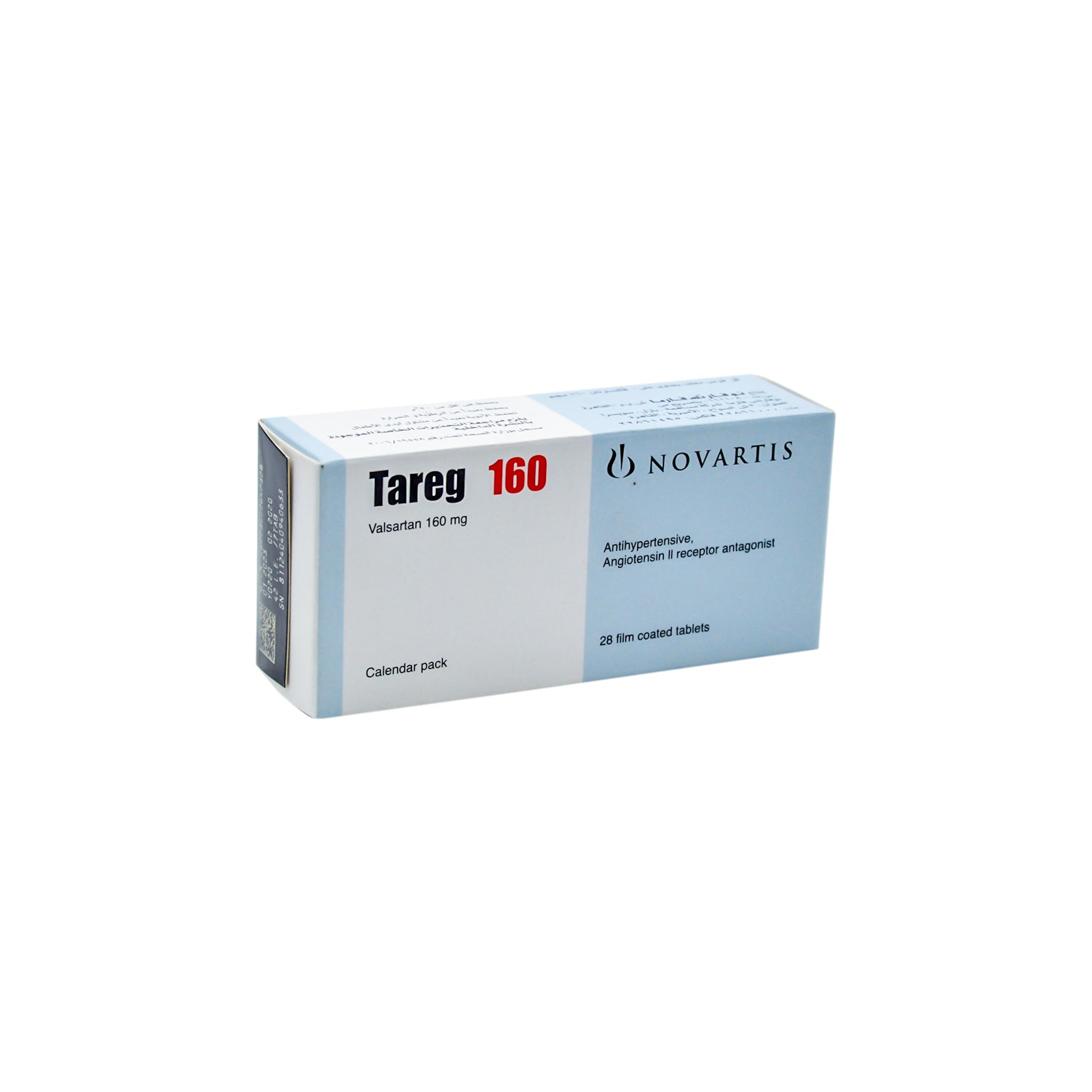 تاريج ١٦٠ ملغ فالسارتان، خافض لضغط الدم ومضاد لمستقبلات الجيوتنسين ٢
